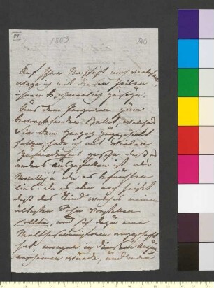 Brief von Sachsen-Weimar und Eisenach, Luise Augusta Großherzogin von an Goethe, Johann Wolfgang von