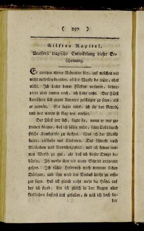 Eilftes Kapitel. Aeusserst tragische Entwikelung dieser Erscheinung.