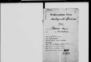 Bauer, August Christoph Emanuel; Justizrat; geb. 13.2.1870 in Karlsruhe