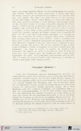 Proserpina's Rückkehr