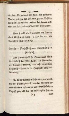 Gerecht - Rechtschaffen - Rechtmäßig - Rechtlich.