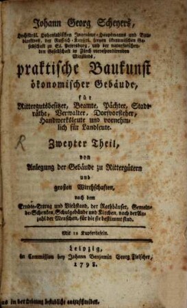 Praktische Baukunst ökonomischer Gebäude, 2