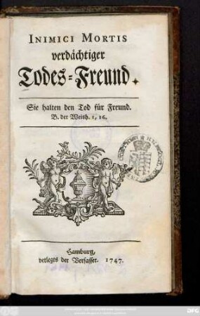 Inimici Mortis verdächtiger Todes-Freund