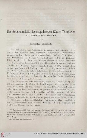 6: Das Reiterstandbild des ostgothischen Königs Theoderich in Ravenna und Aachen