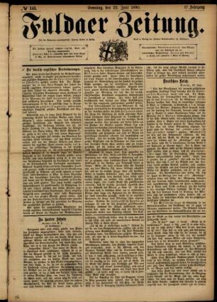 Ausgabe vom Sonntag, den 22. Juni 1890.