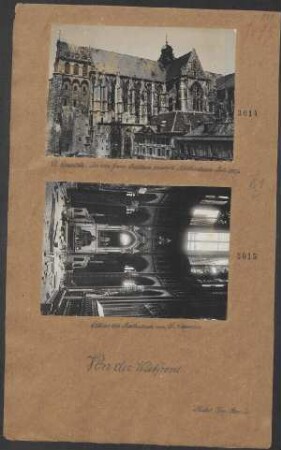 St. Quentin: Die von französ. Artillerie zerstörte Kathedrale