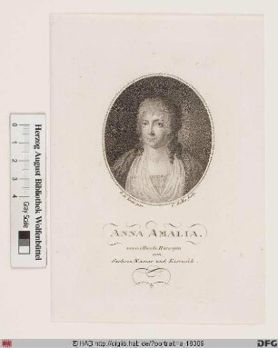 Bildnis Anna Amalia, Herzogin zu Sachsen-Weimar u. Eisenach, geb. Prinzessin von Braunschweig-Wolfenbüttel