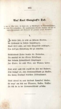 Auf Karl Gangloff's Tod.