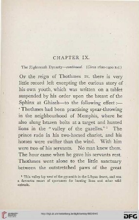 Chapter IX: The Eigtheenth Dynasty - continued