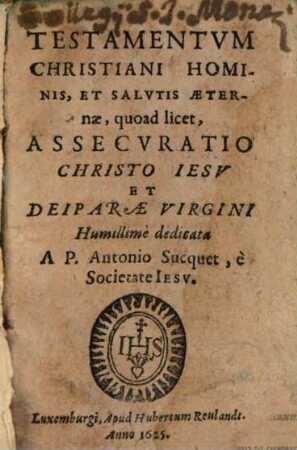 Testamentum christiani hominis
