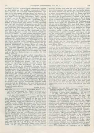 157-158 [Rezension] Newman, John Henry, Ausgewählte Werke. 5. Bd.: Predigten aus der anglikanischen Zeit