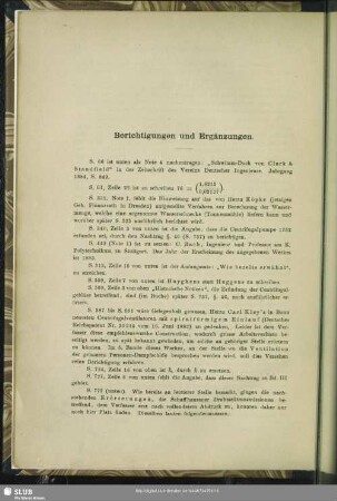 Berichtigungen und Ergänzungen.
