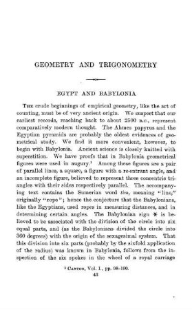 Goemetry and Trigonometry.