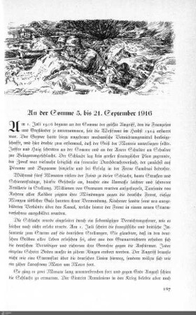 An der Somme 5. bis 21. September 1916