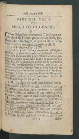 Cap. I. De Peccato In Genere