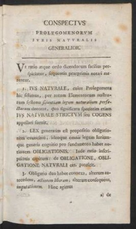 Conspectus Prolegomenorum Iuris Naturalis Generalior.