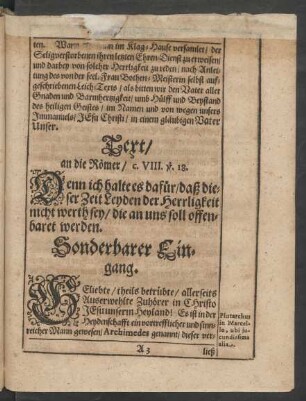 Sonderbahrer Eingang.