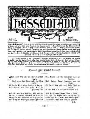No. 19, 1. Oktober 1890