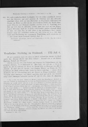 Wendischer Städtetag zu Stralsund. - 1515 Juli 6.