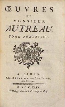 Oeuvres De Monsieur Autreau, 4