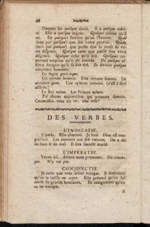 Des Verbes.