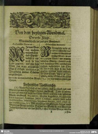 Von dem heyligen Abendmal