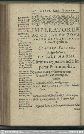 Imperatorum Ac Caesarum Romanorum Germanicorum Heroica Symbola Classis Tertiae