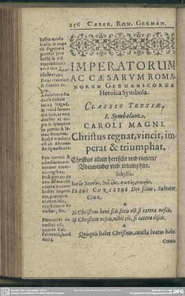 Imperatorum Ac Caesarum Romanorum Germanicorum Heroica Symbola Classis Tertiae