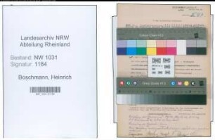 Entnazifizierung Heinrich Boschmann , geb. 00.00.0000 (Lehrer)