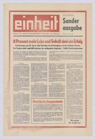 "8 Prozent mehr Lohn und Gehalt sind ein Erfolg"