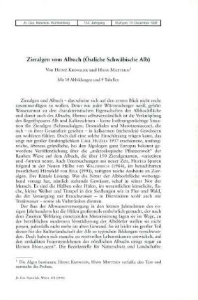 Zieralgen vom Albuch (Östliche Schwäbische Alb)