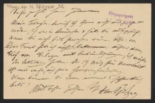 Brief an Emil Gutmann, 12.07.1907