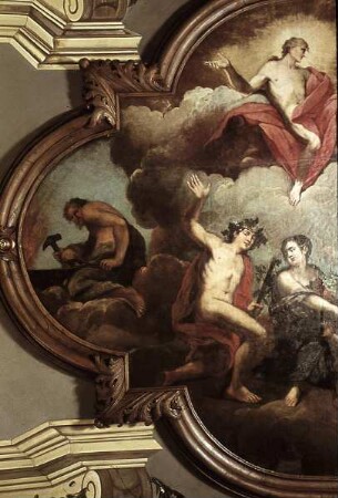 Detail: Vulcan, Bacchus, Ariadne und Apollon