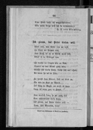 Ick gleuw, dat Peter bieten will.