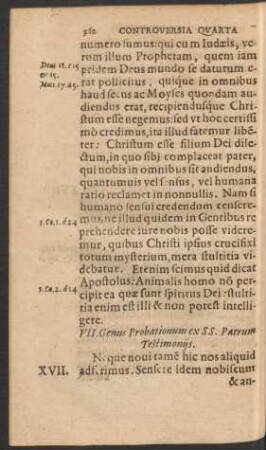 VII. Genus Probationum ex SS. Patrum Testimoniis.