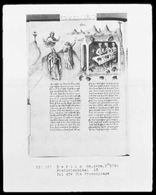 Historienbibel des Alten Testaments — Die Froschplage, Folio 43verso