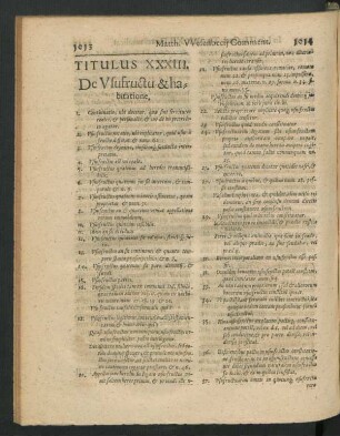 Titulus XXXIII. De Usufructu & habitatione.