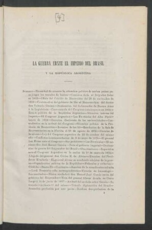 La guerra entre el Imperio del Brasil y la República Argentina