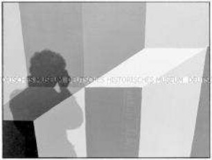Würfelmotiv und Schatten einer fotografierenden Person (Altersgruppe 18-21)