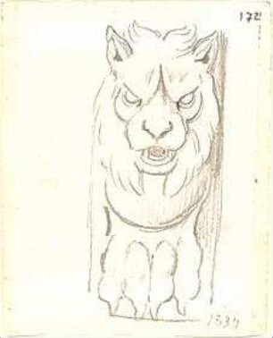Neureuther, Gottfried von; Löwenskulptur - Ansicht