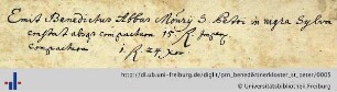 Kaufvermerk (Aus: UB Freiburg, M 2805-Aug,6)