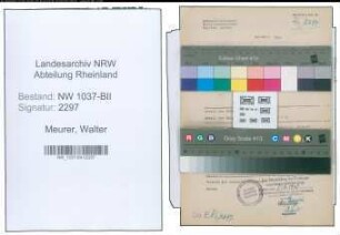 Entnazifizierung Walter Meurer , geb. 12.04.1902 (Strassenwaerter)