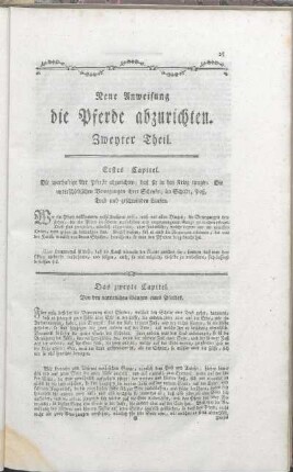 Das zweyte Capitel. Von den natürlichen Gängen eines Pferdes.