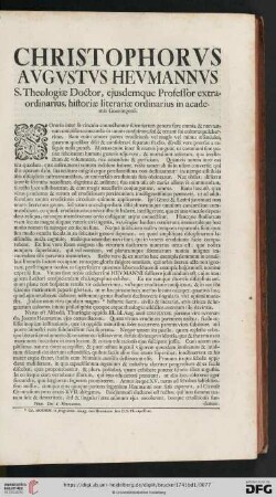 Christophorvs Avgvstvs Hevmannvs