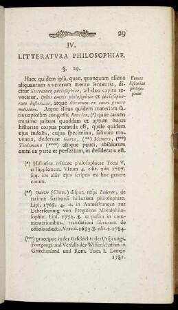 IV. Litteratura Philosophiae