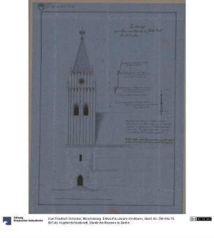 Müncheberg. Entwurf zu einem Kirchturm