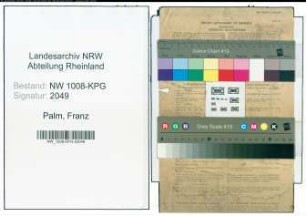 Entnazifizierung Franz Palm , geb. 23.05.1909 (Verw.Angestellter)