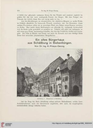 2: Ein altes Bürgerhaus aus Schäßburg in Siebenbürgen