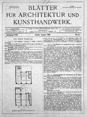 No. 8, August 1905