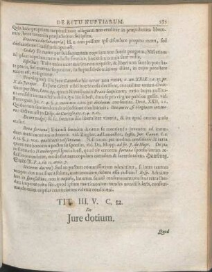 Tit. III. V. C. 12. De Jure dotium.